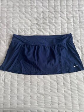 Nike Navy Swim Skirt Bikini Bottom Women’s XL NWT Dri-FIT Built-In Brief